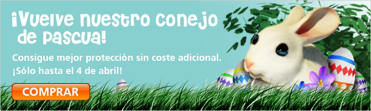 ¡Vuelve nuestro conejo de Pascua! Consigue mejor protección sin coste adicional.