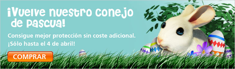 ¡Vuelve nuestro conejo de Pascua! Consigue mejor protección sin coste adicional.